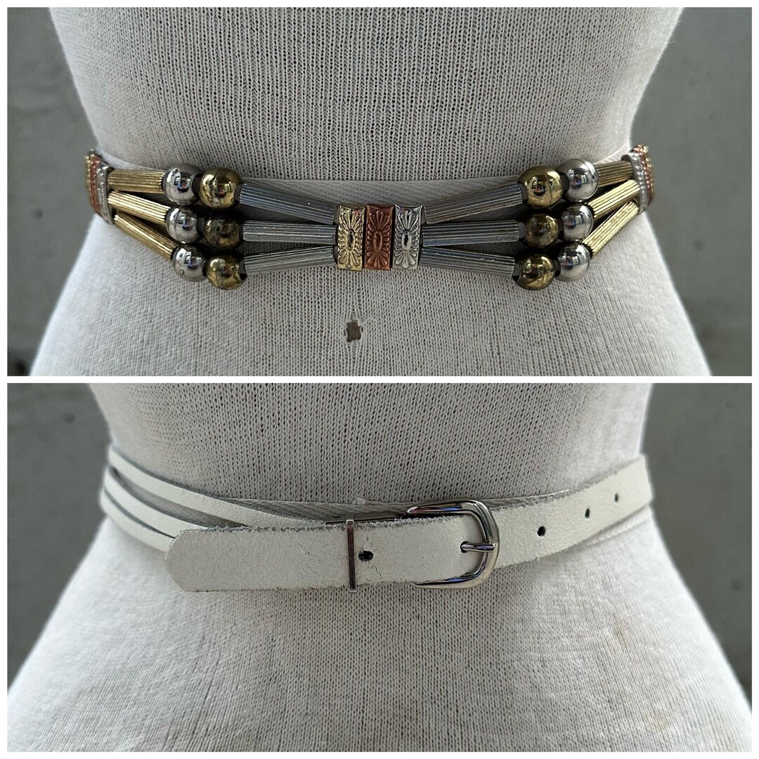 Jose Cotel 80s Costume Belt Brass Gold Dior Chanel 1980 José Cotel embellished belt / José Cotel Paris… - Gem main image 3