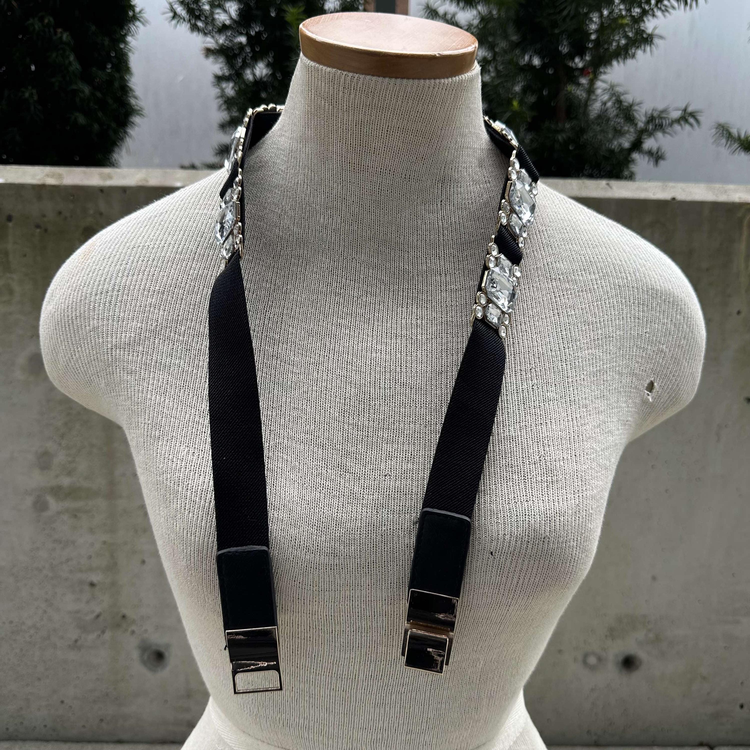 vintage 1990s black rope belt 90s fashion rhinestone glam large 90s Rope Belt - Etsy main image 4