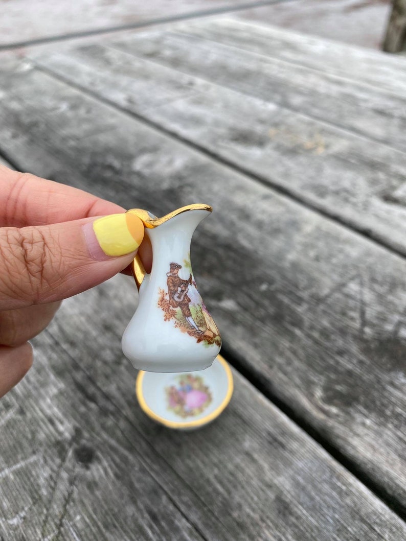 Limoges France Miniature Wash Basin and Pitcher Set Wash Etsy