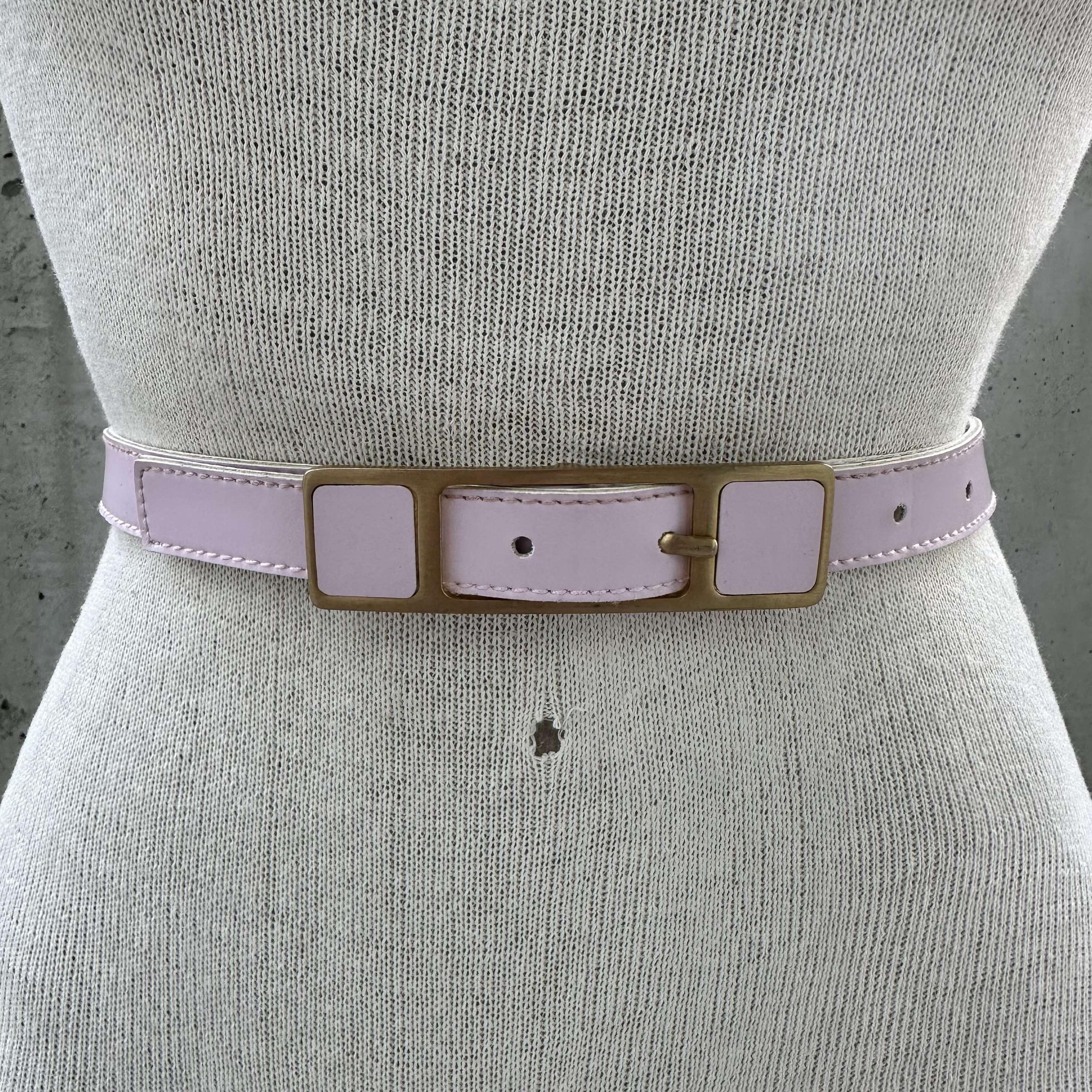 MCM Womens Pink Logo Graphic Gold-Tone Buckle Leather Casual Belt ONE SIZE MCM Shoulder bag Aren Small | Women main image 4