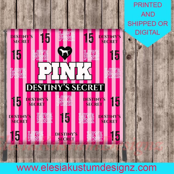 Victoria Secret Pink Custom Banner For Sweet Sixteen Birthday Etsy