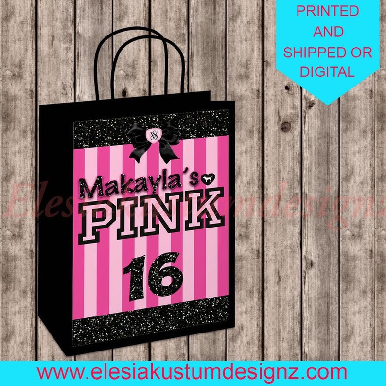VS pink party printable for birthday