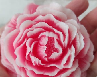 Peony Candle Decoration - 100% Beeswax Flower Candel - Gift for Mom