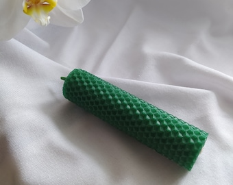 Natural Beeswax Pillar Candle: Eco-Friendly Honey Aroma