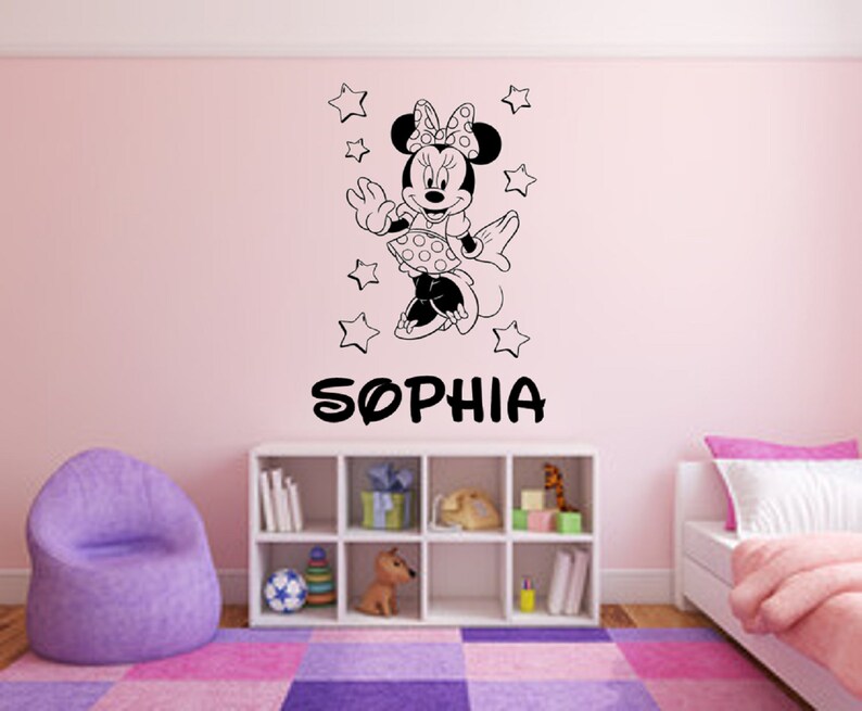 Disney Wall Decal Minnie Mouse Wall Decal Disney Nursery Etsy
