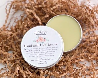 Hand and foot rescue salve // an herbal blend that helps soften calluses, soothe dry and cracked heels, and moisturize tough spots.