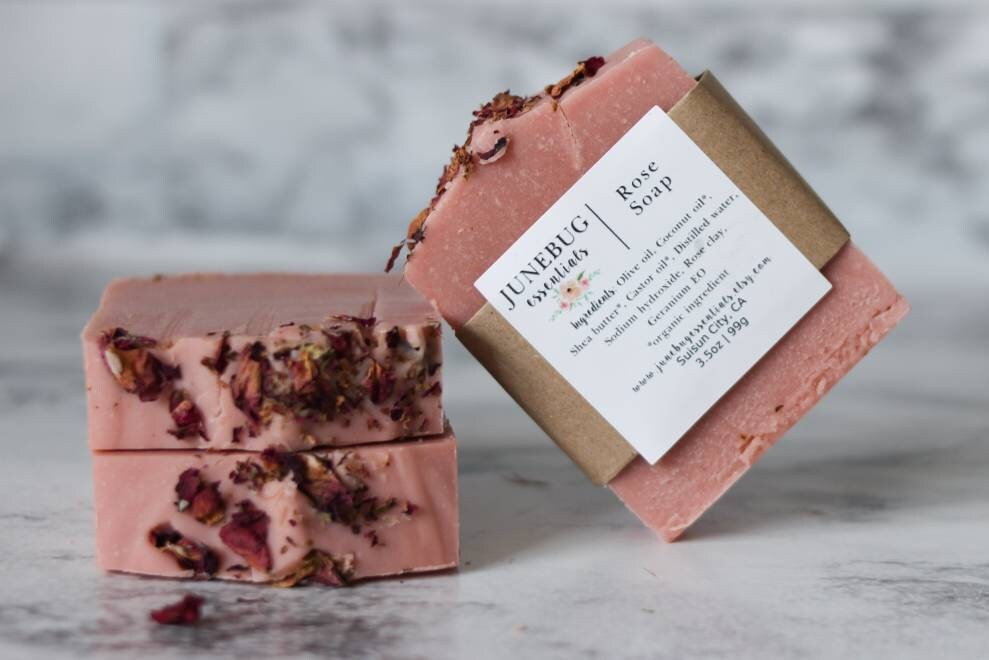 Rose Soap Bar // rose soap all natural nontoxic rose petal Etsy