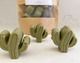 Eucalyptus bath truffles - Cactus shape //  All natural herbal Ingredients- they fizz like a bath bomb and moisturize like a bath melt!