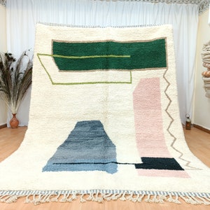 Moroccan rug, handmade wool rug, beni ourain rug, personalized home carpet, berber rug for living room, custom size rug, moroccan carpet