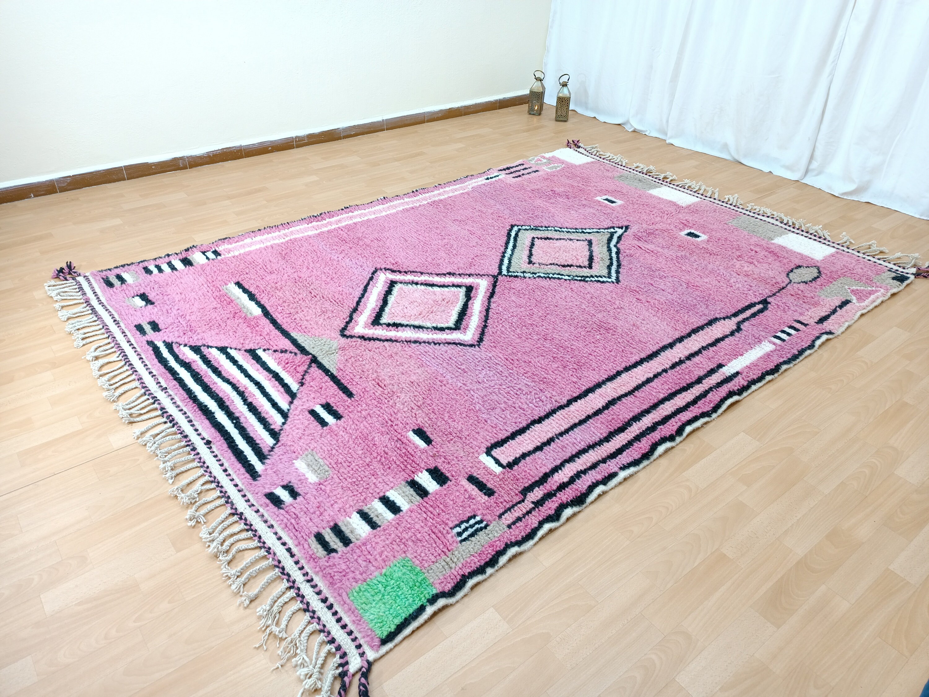 Pink Arabic Rug Handmade Pink Moroccan Rug, Berber Wool Carpet, Custom Rug - Etsy