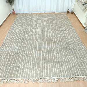 Custom Beige Rug, Handmade Custom Rug, Area Large Rug, Wool Rug, Tapis Berbere, Marrokanisher Teppich, designer rug for living room, image 3