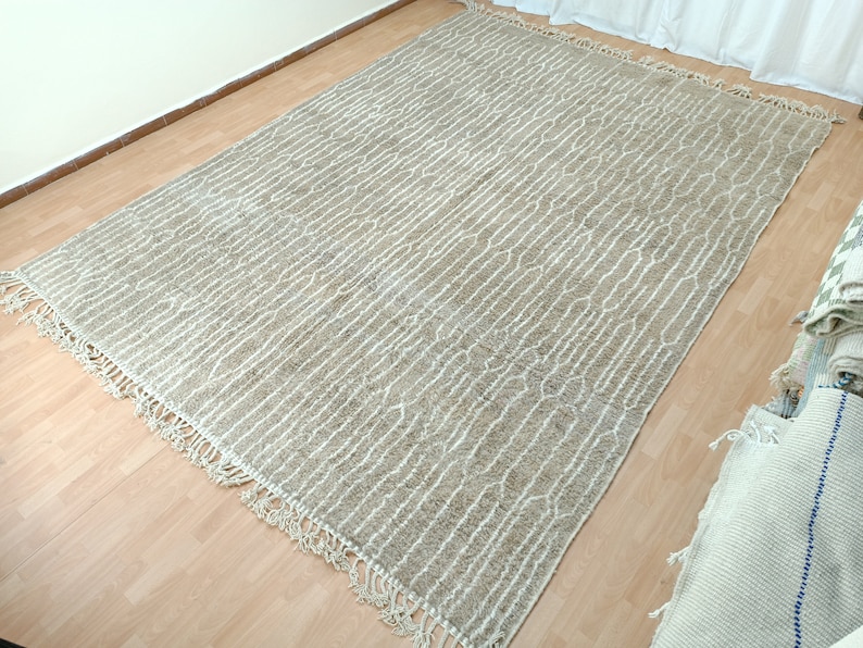 Custom Beige Rug, Handmade Custom Rug, Area Large Rug, Wool Rug, Tapis Berbere, Marrokanisher Teppich, designer rug for living room, image 4