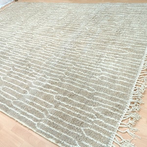 Custom Beige Rug, Handmade Custom Rug, Area Large Rug, Wool Rug, Tapis Berbere, Marrokanisher Teppich, designer rug for living room, image 5