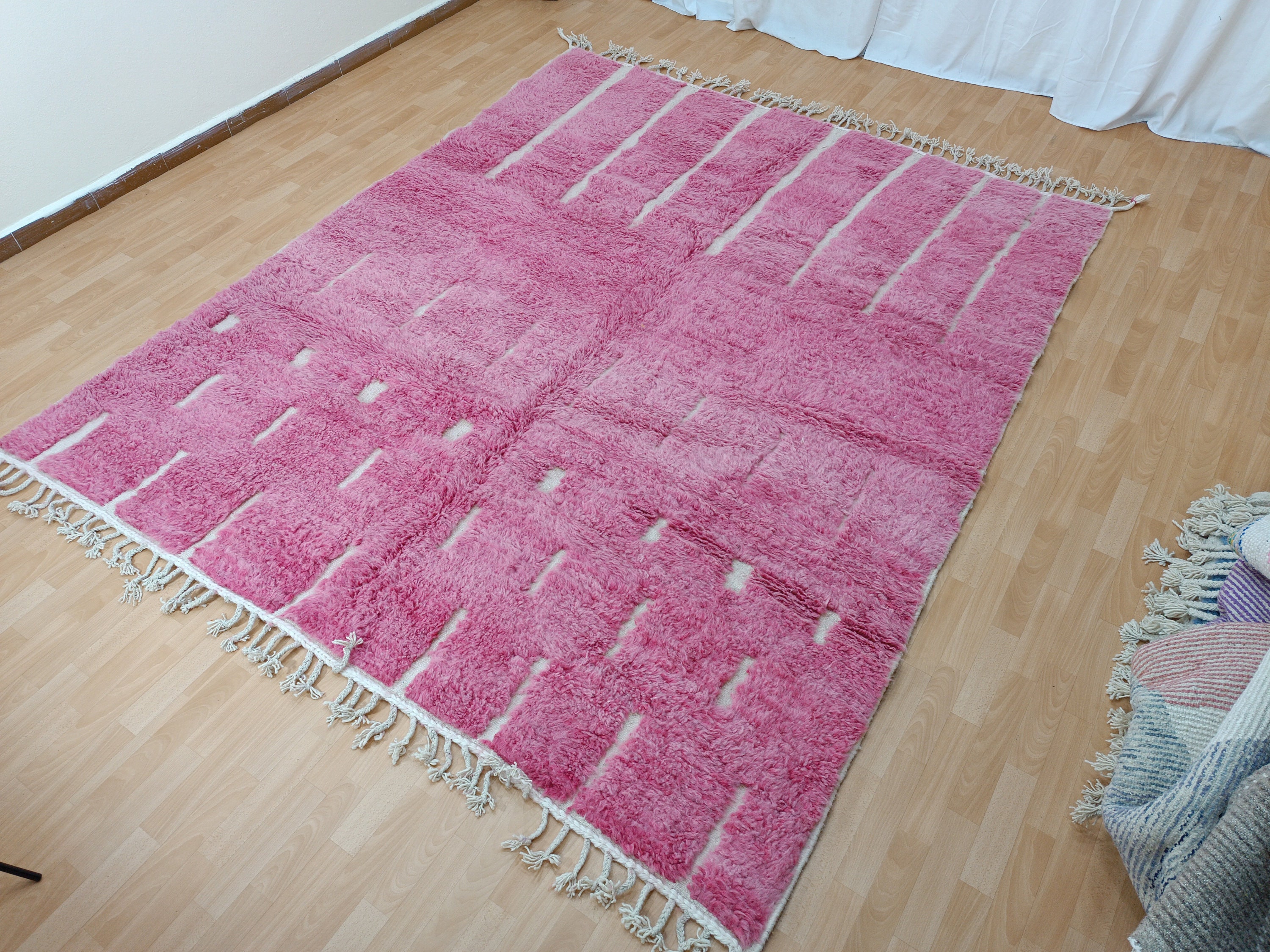 Pink Arabic Rug Handmade Pink Moroccan Rug, Authentic Berber Wool Carpet - Etsy