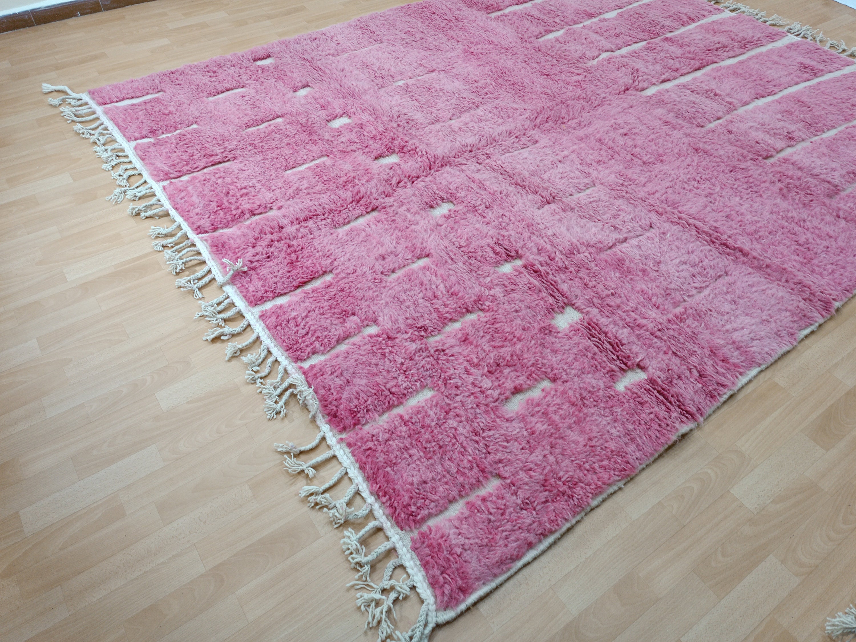 Pink Arabic Rug Handmade Pink Moroccan Rug, Authentic Berber Wool Carpet - Etsy