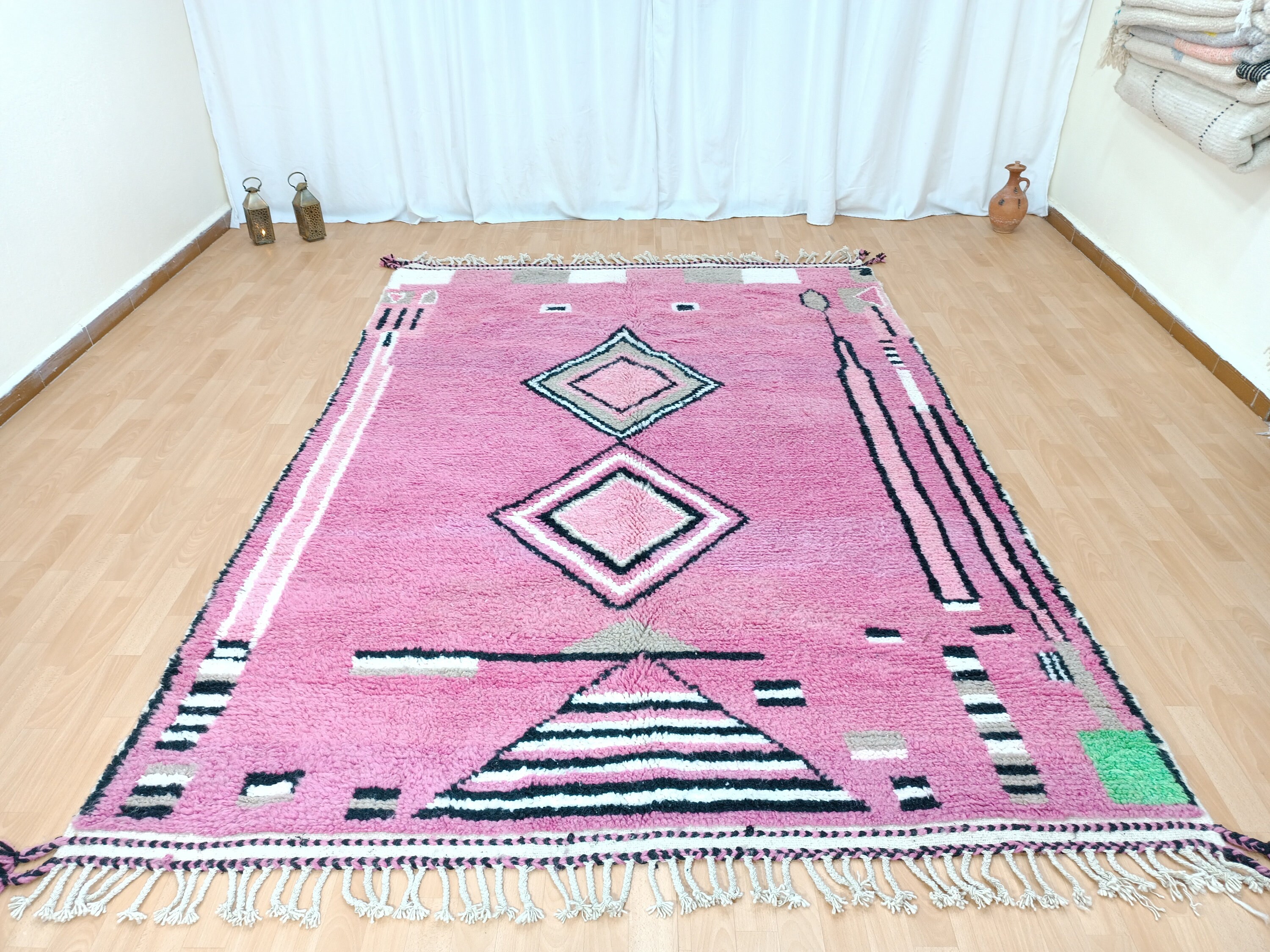 Pink Arabic Rug Handmade Pink Moroccan Rug, Berber Wool Carpet, Custom Rug - Etsy