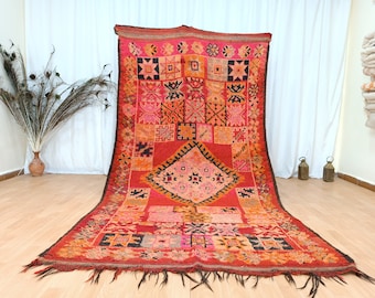 Handmade Moroccan Berber Wool Rug, Vintage Sbaai Area Rug (5x9)