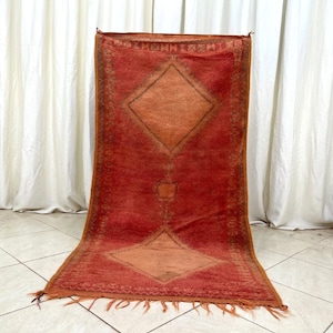 Moroccan Rug, 3x7 Handmade Rug, Taznakht Wool Rug, Vintage Rug, moroccan Carpet, Handmade Carpet, Berber Tribal Rug, Marrokanisher Teppich