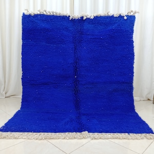 Handmade Rug, Moroccan Rug, Blue Rug, Custom Rug, Beni Ourain Rug, Tribal Berber Rug, Blue Carpet, Marokkanisher Teppich, Blue Rug