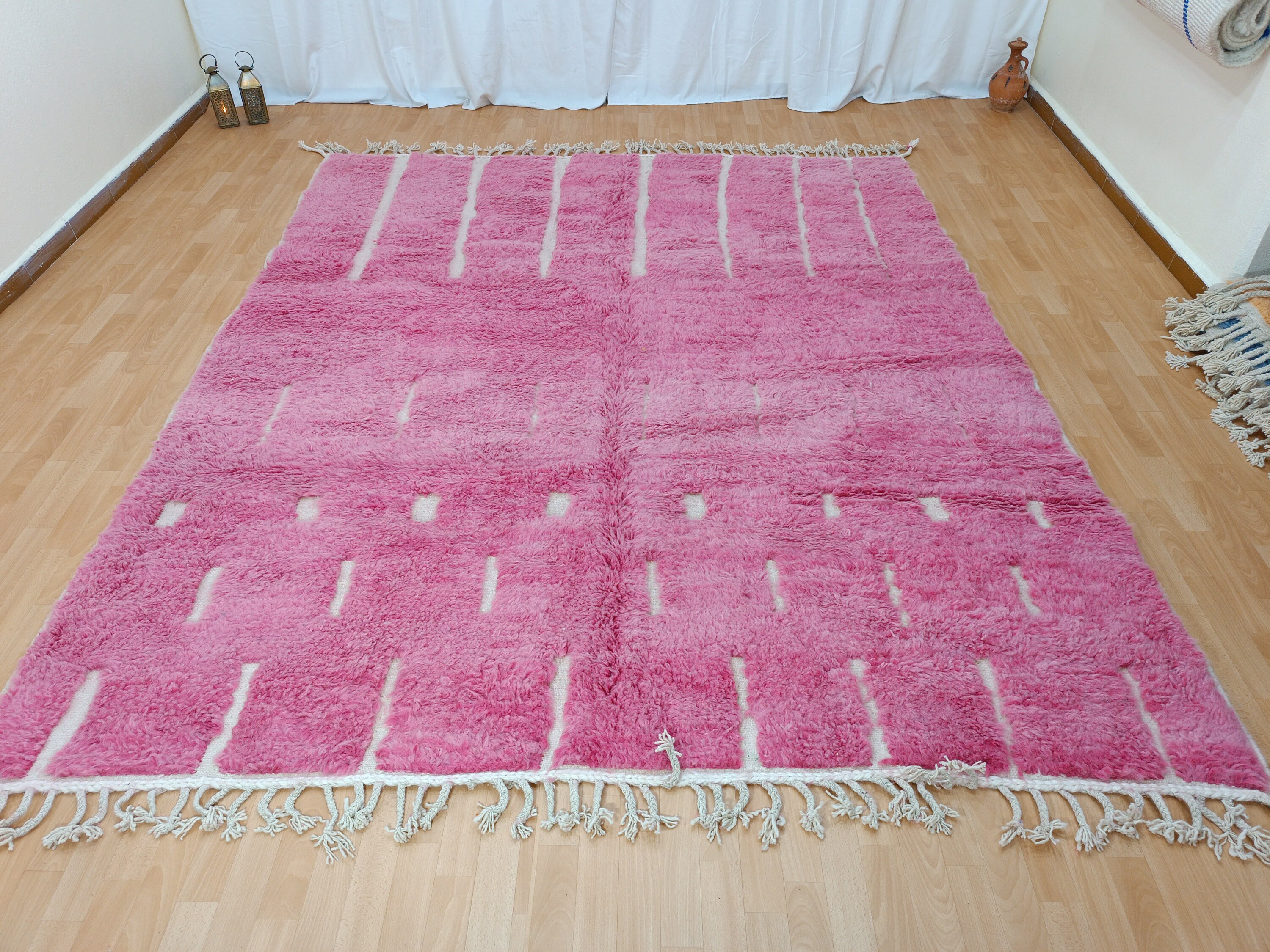 Pink Arabic Rug Handmade Pink Moroccan Rug, Authentic Berber Wool Carpet - Etsy