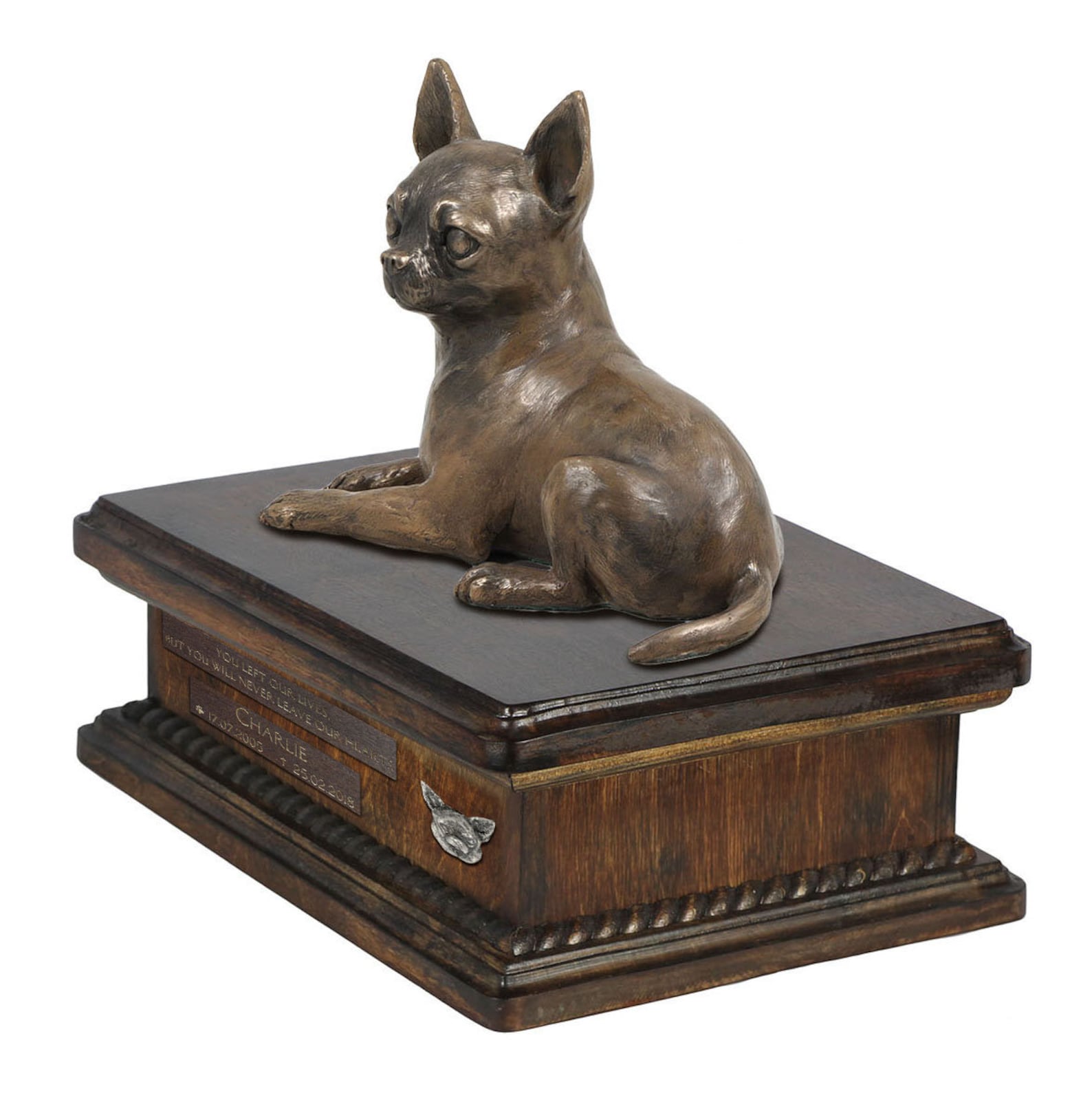 Chihuahua Urn for Dog Ashes Urn With Name Dates and Quote Etsy