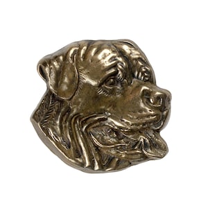 Rottweiler Bust, Cold Cast Bronze Sculpture, Small dog bust, Home and Office Decor, Dog Trophy, Dog Memorial