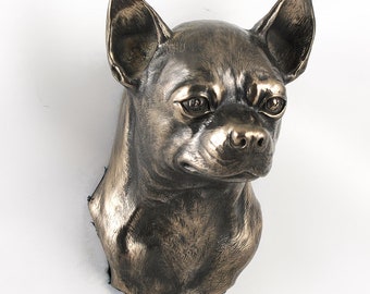 Buste Statue Chien Du Pharaon Art Dog - Édition Limitée, Résine Bronze