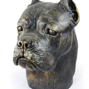 Cane Corso Urn for Dog Ashes, Big Head Statue, Resin Sculpture, Home and Garden Memorial