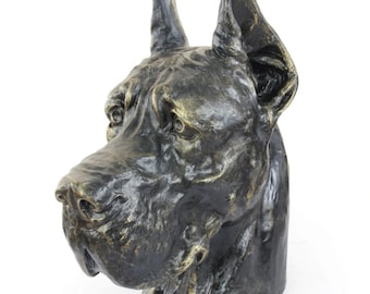 Great Dane Urn for Dog Ashes, Bronze-like Resin Sculpture, Home and Garden Memorial