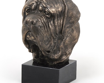 English Mastiff Statue, Cold Cast Bronze Sculpture, Marble Base, Home and Office Decor, Dog Trophy, Dog Figurine, Dog Memorial