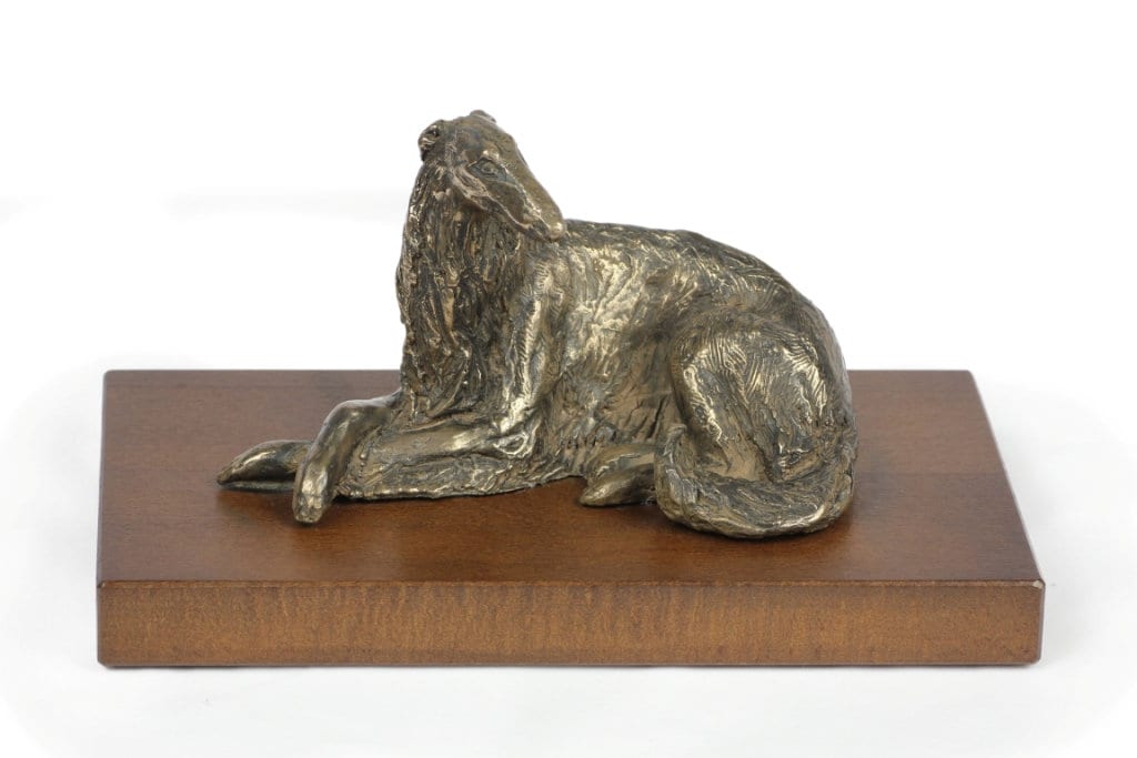 Borzoi Statue, Cold Cast Bronze Sculpture, Wooden Or Marble Base, Home & Office Decor, Dog Trophy, Figurine, Memorial, Statuette