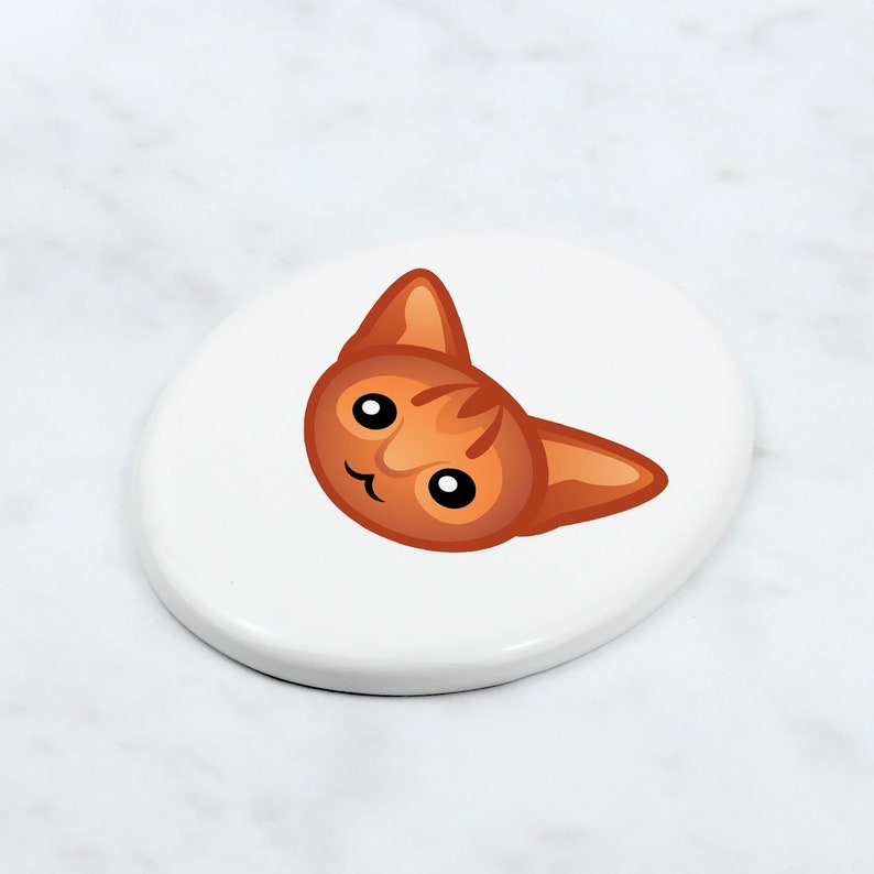Abyssinian Tombstone Plaque with Graphics Ceramic plate with Graphics of a Cat Memorial Plaque
