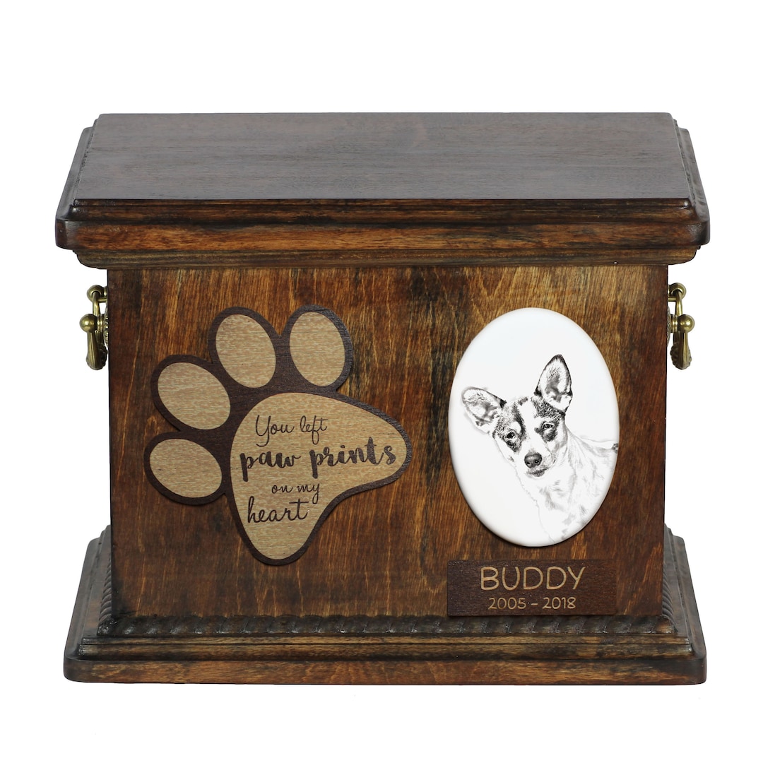 Rat Terrier Urn for Dog Ashes Personalized Memorial With a Etsy