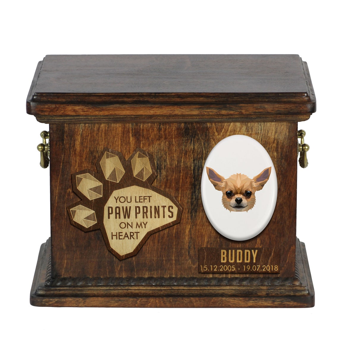 Chihuahua Urn for Dog Ashes Personalized Memorial With a Etsy
