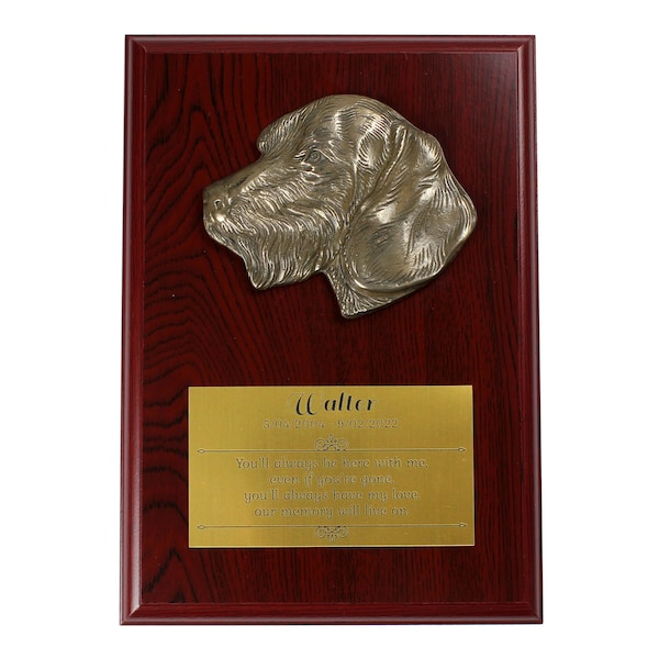 Dachshund Memorial Board, Cold Cast Bronze Plaque, Dog Loss Board, Home and Office Decor, Dog Memorial