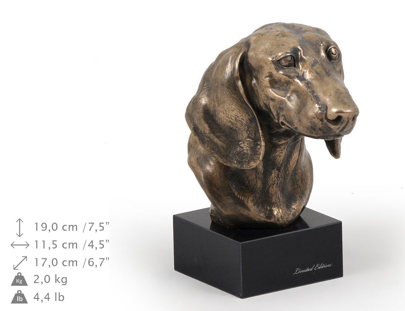 W ブロンズ グレーハウンド 銅製像 犬の置物 高さ58㎝ 重量6.7kg
