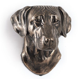 Rhodesian Ridgeback Hanging Statue, Cold Cast Bronze Sculpture, Hanging dog bust, Home and Office Decor, Dog Trophy, Dog Figurine