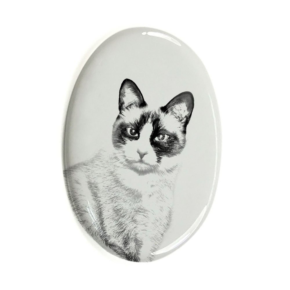 Snowshoe Cat Tombstone Plaque With A Photo Of A Cat Ceramic Etsy