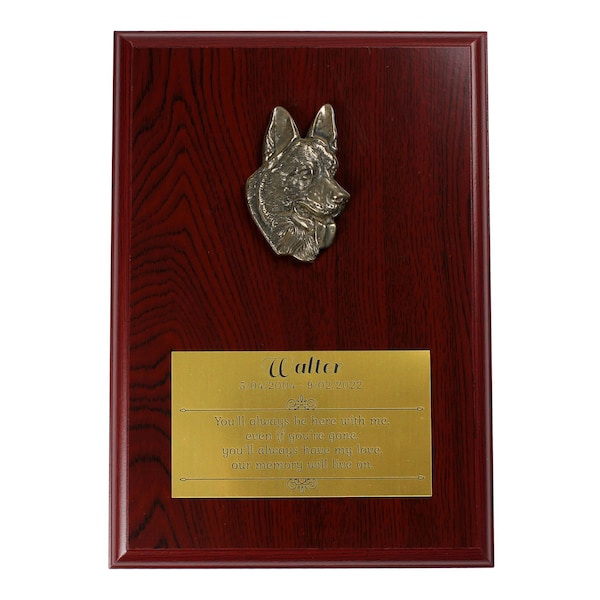 German Shepherd Memorial Board, Cold Cast Bronze Plaque, Dog Loss Board, Home and Office Decor, Dog Memorial