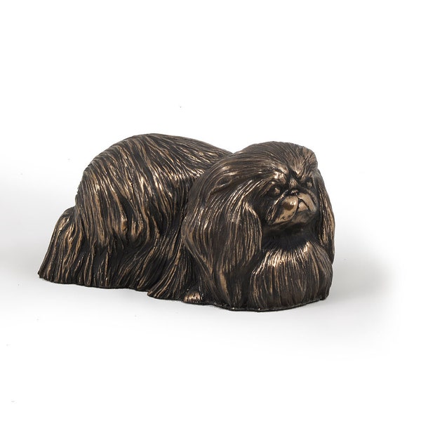 Pekingese Statue, Cold Cast Bronze Sculpture, Home and Office Decor, Dog Trophy, Dog Figurine, Dog Memorial, Dog Statuette