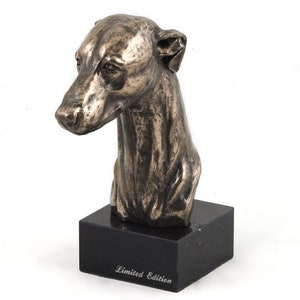 Whippet Statue, Cold Cast Bronze Sculpture, Marble Base, Home and Office Decor, Dog Trophy, Dog Figurine, Dog Memorial