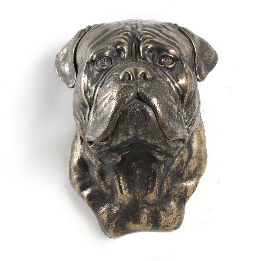 Weens bronzen sculptuur bulldog met verband rond kop - Deconamic, image size:1000x1000