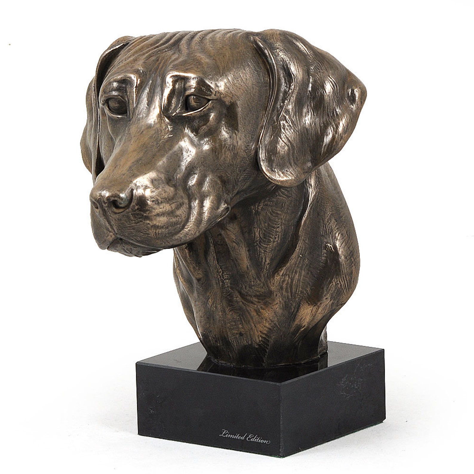 Rhodesian Ridgeback Statue, Cold Cast Bronze Sculpture, Marble Base ...