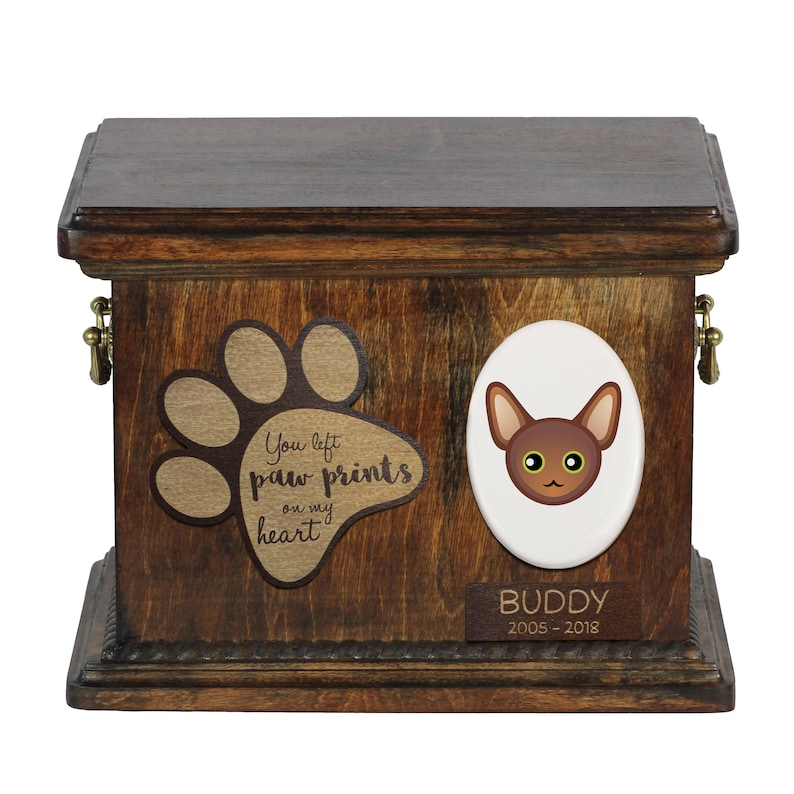 Oriental Urn for Cat Ashes Personalized Memorial With a Etsy