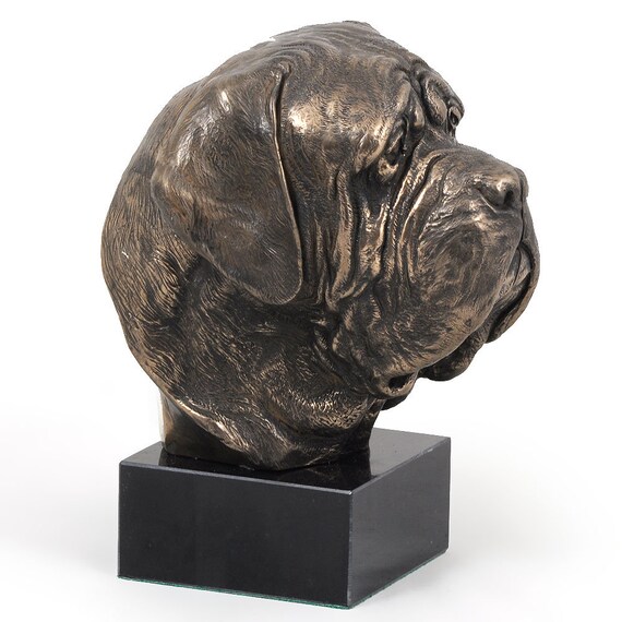 English Mastiff Statue, Cold Cast Bronze Sculpture, Marble Base, Home and Office Decor, Dog Trophy, Dog Figurine, Dog Memorial