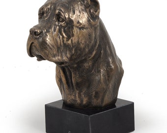 Cane Corso Statue, Cold Cast Bronze Sculpture, Marble Base, Home and Office Decor, Dog Trophy, Dog Figurine, Dog Memorial