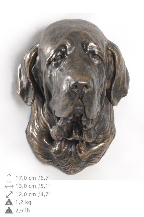 Fila Brasileiro, Statua appesa mastino brasiliano, scultura in bronzo fuso  freddo, busto per cani appesi, arredamento per la casa e l'ufficio, trofeo  del cane -  Italia