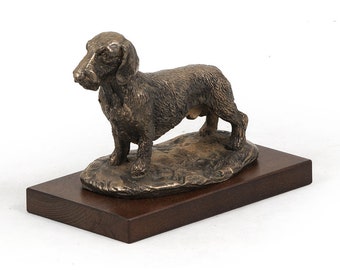 Dachshund Statue, Cold Cast Bronze Sculpture, Wooden or marble base, Home and Office Decor, Dog Trophy, Dog Figurine Memorial, Statuette