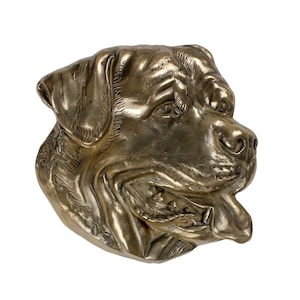 Rottweiler Bust, Cold Cast Bronze Sculpture, Small dog bust, Home and Office Decor, Dog Trophy, Dog Memorial
