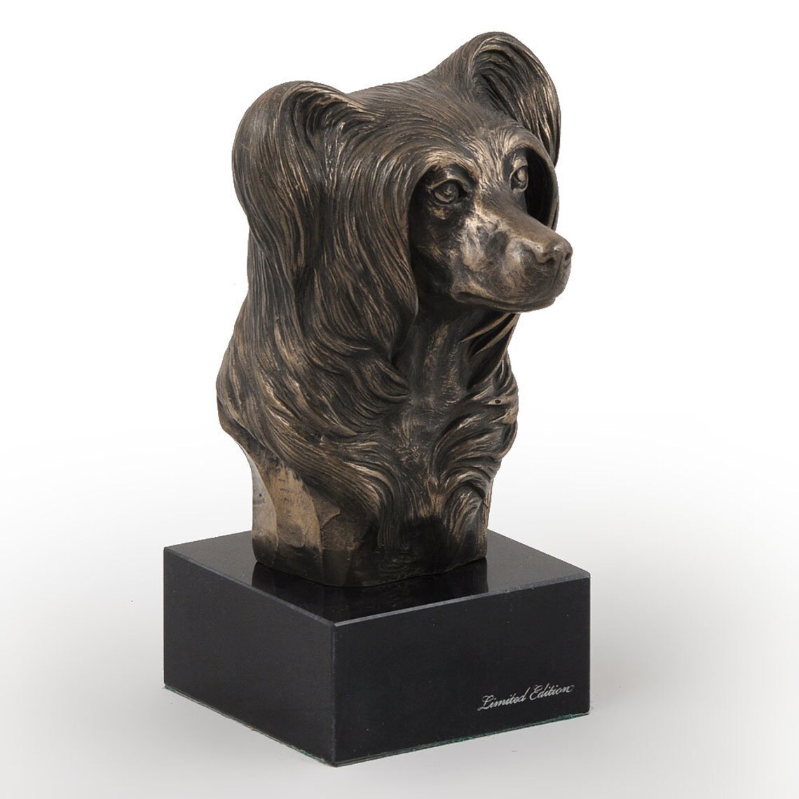 Chinese Crested Statue Cold Cast Bronze Sculpture Marble Etsy